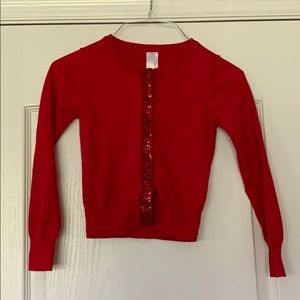Red sparkle sequin sweater perfect for Christmas!